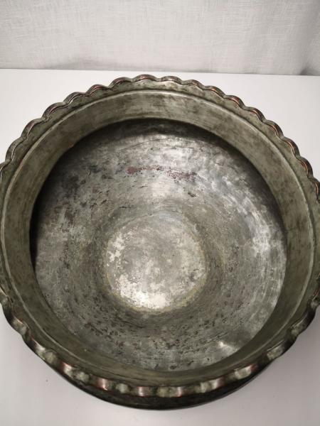 El Dövme Bakır Saksi Aoa Ölçü 33Cm Çapi 16Cm Yüksekliği