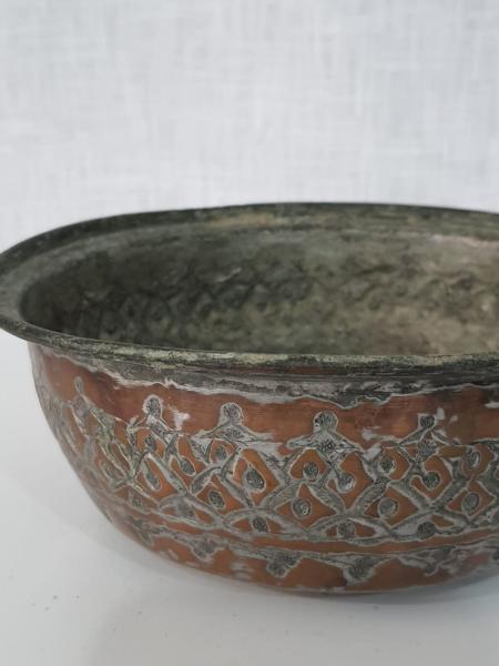 Bakır El İşlemeli Kase Aoa Ölçü 18Cm Çapi 7Cm Yüksekliği