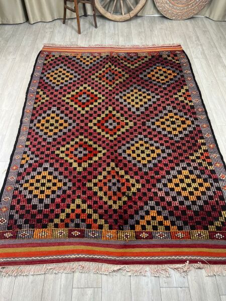 El Dokumasi Halı Kilim Yolluk Paspas Ölçü 277X196 Cm