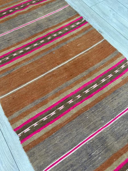 El Dokumasi Halı Kilim Yolluk Paspas Ölçü 214X65 Cm