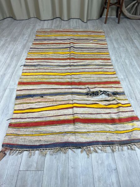 El Dokumasi Halı Kilim Yolluk Paspas Ölçü 255X132 Cm