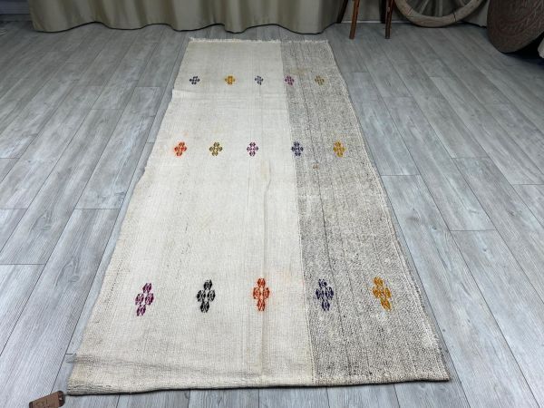 El Dokumasi Halı Kilim Yolluk Paspas Ölçü 282X111 Cm