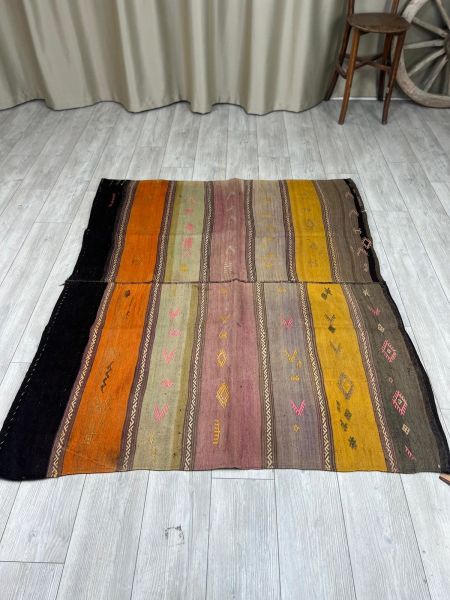 El Dokumasi Halı Kilim Yolluk Paspas Ölçü 174X143 Cm