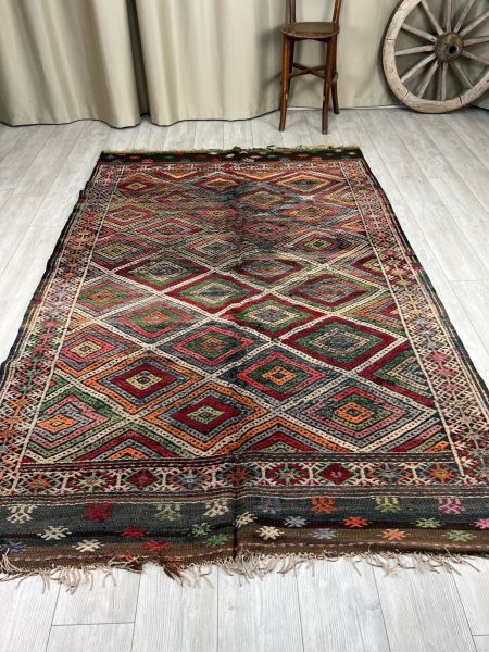 El Dokumasi Halı Kilim Yolluk Paspas Ölçü 171X160 Cm