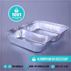 Alüminyum İki Gözlü Kap 100 Adet