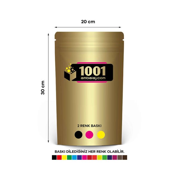20X30 Cm Gold Renk Doypack Torba /24/