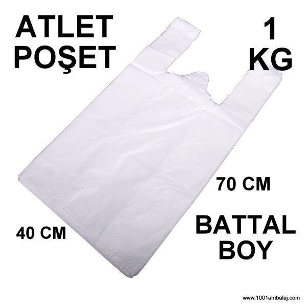Ara hışır Poşet Battal Boy Beyaz Renk 1 Kg Paket