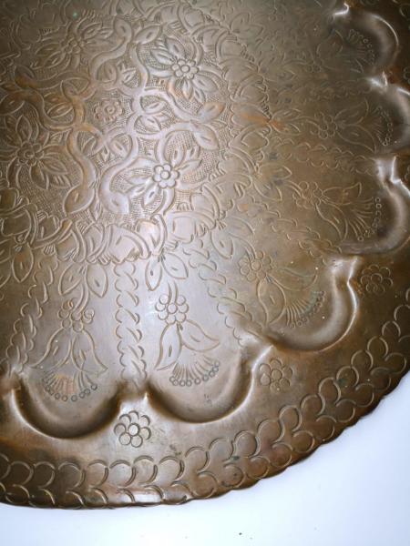 Bakır Tepsi Aoa Ölçü 43Cm Çapi