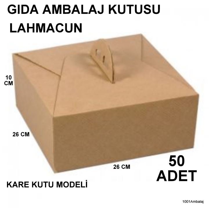 Karton Lahmacun Yildiz 50 Adet Sargisiz 26X26X10