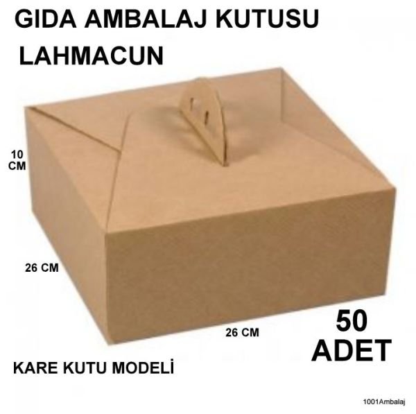 Karton Lahmacun Yildiz 50 Adet Sargisiz 26X26X10