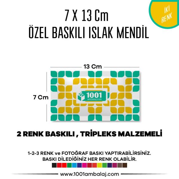 7X13 Cm 1-2-3 Renk Ve Fotoğraf Baskılı İslak Mendil Beyaz (Tripleks Malzeme)