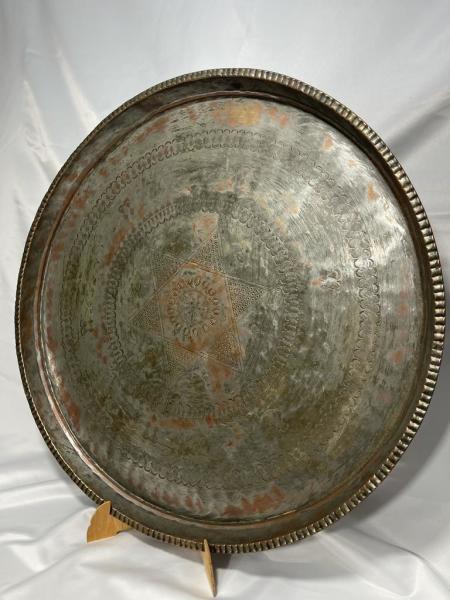 Dövme Bakır El İşlemeli Sini Aoa Ölçü 82Cm Çapi