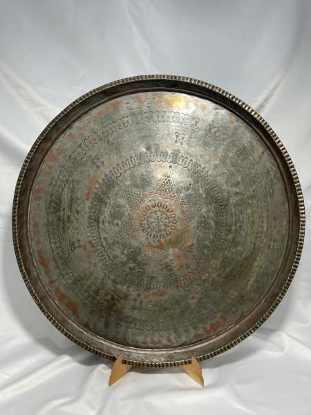 Dövme Bakır El İşlemeli Sini Aoa Ölçü 82Cm Çapi