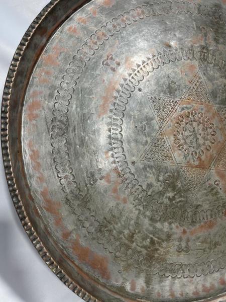 Dövme Bakır El İşlemeli Sini Aoa Ölçü 82Cm Çapi