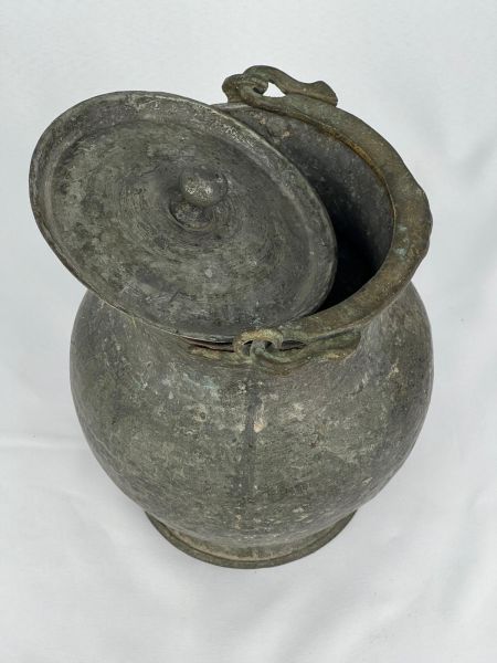 Antika Bakır Bakraç Ölçü Çap 19 Cm H 26 Cm