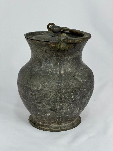 Antika Bakır Bakraç Ölçü Çap 19 Cm H 26 Cm