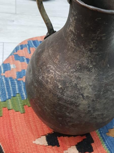 Osmanlı Dövme Bakır Sahleplik Aoa Ölçü 20Cm Çapi 30Cm Yüksekliği