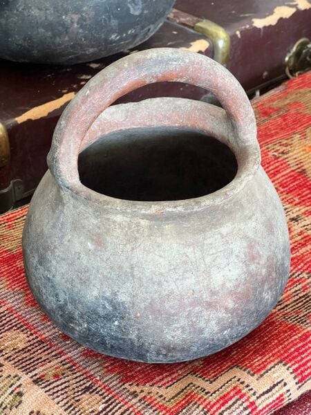 Antika Toprak Güveç Küp Bakraç Ölçü Çap 22 Cm H 25 Cm