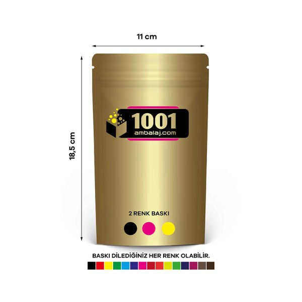11X18,5 Cm Gold Renk Doypack Torba /21/
