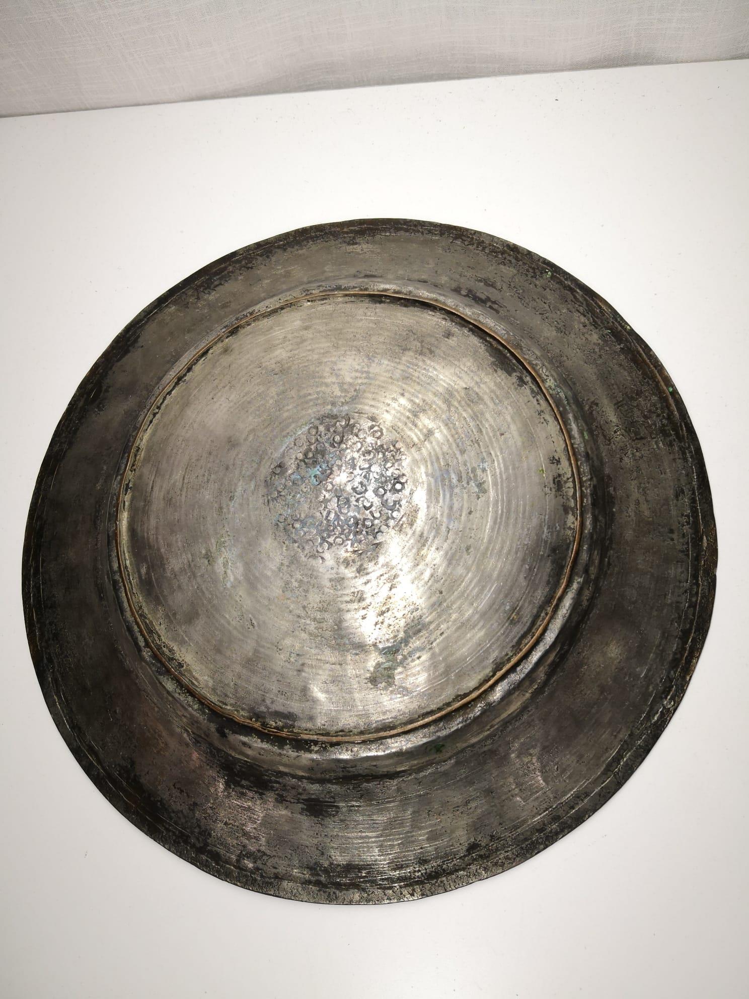 El İşlemeli Bakır Lenger Aoa Ölçü 40Cm Çapi