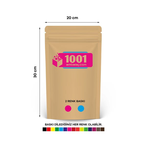 20X30 Cm Kraft Renk Doypack Torba /35/