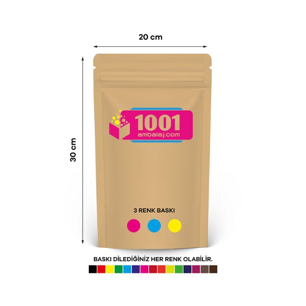 20X30 Cm Kraft Renk Doypack Torba /35/