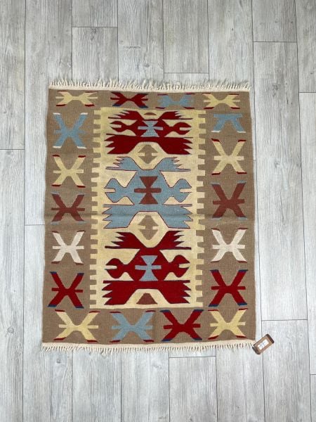 El Dokumasi Halı Kilim Yolluk Paspas Ölçü 110X89 Cm