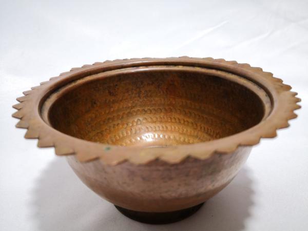 Dövme Bakır Sunumluk Aoa Ölçü 14Cm Çapi 7Cm Yüksekliği