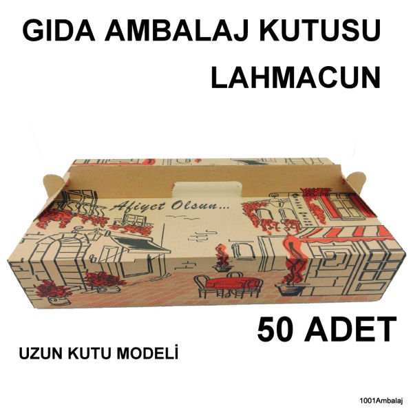 Karton Lahmacun Uzun 50 Adet 1001 Ambalaj