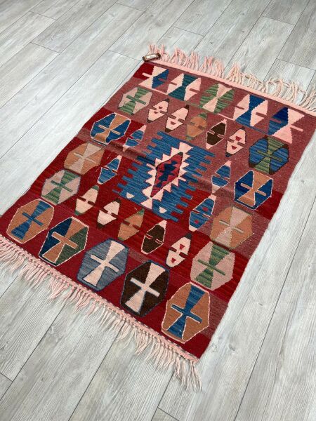 El Dokumasi Halı Kilim Yolluk Paspas Ölçü 115X87 Cm
