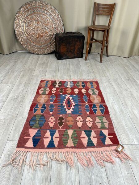 El Dokumasi Halı Kilim Yolluk Paspas Ölçü 115X87 Cm