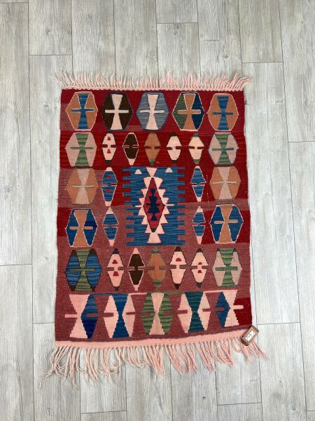 El Dokumasi Halı Kilim Yolluk Paspas Ölçü 115X87 Cm