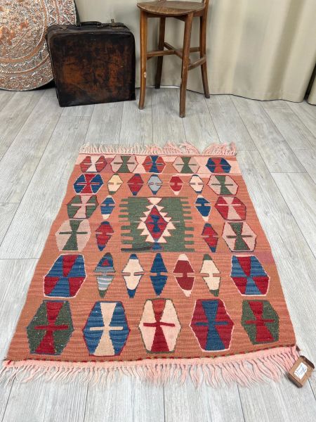 El Dokumasi Halı Kilim Yolluk Paspas Ölçü 114X86 Cm