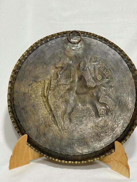 Vintage Nasrettin Hoca Bakır Duvar Tabağı Aoa Ölçü 33 Cm Çapi