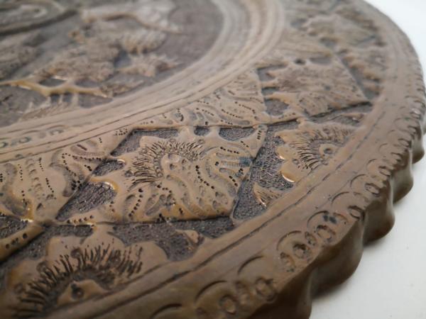 Bakır El İşlemeli Duvar Süsü Aoa Ölçü 48Cm Çapi