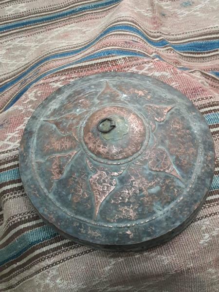 Bakır El Dövme Obje Aoa Ölçü 31Cm Çapi 10Cm Yüksekliği