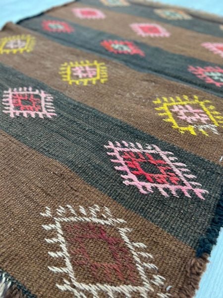 El Dokumasi Halı Kilim Yolluk Paspas Ölçü 116X86 Cm