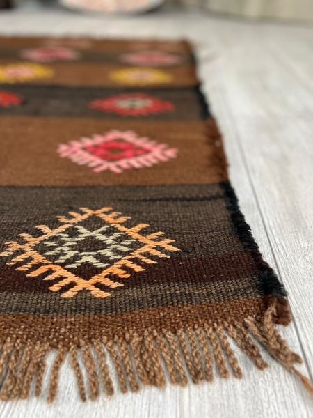 El Dokumasi Halı Kilim Yolluk Paspas Ölçü 116X86 Cm