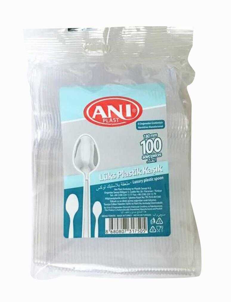 Plastik Kaşik Lüks 100 Adet