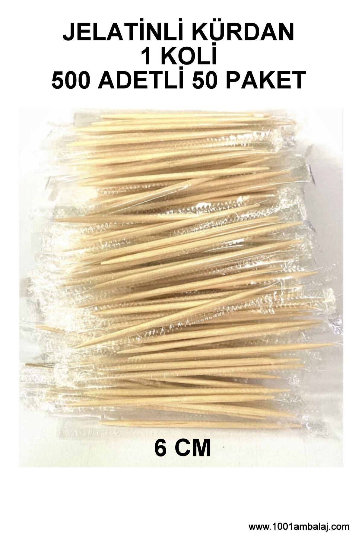 Kürdan Jelatinli 6 Cm 500 Lü 50 Paket 1 Koli