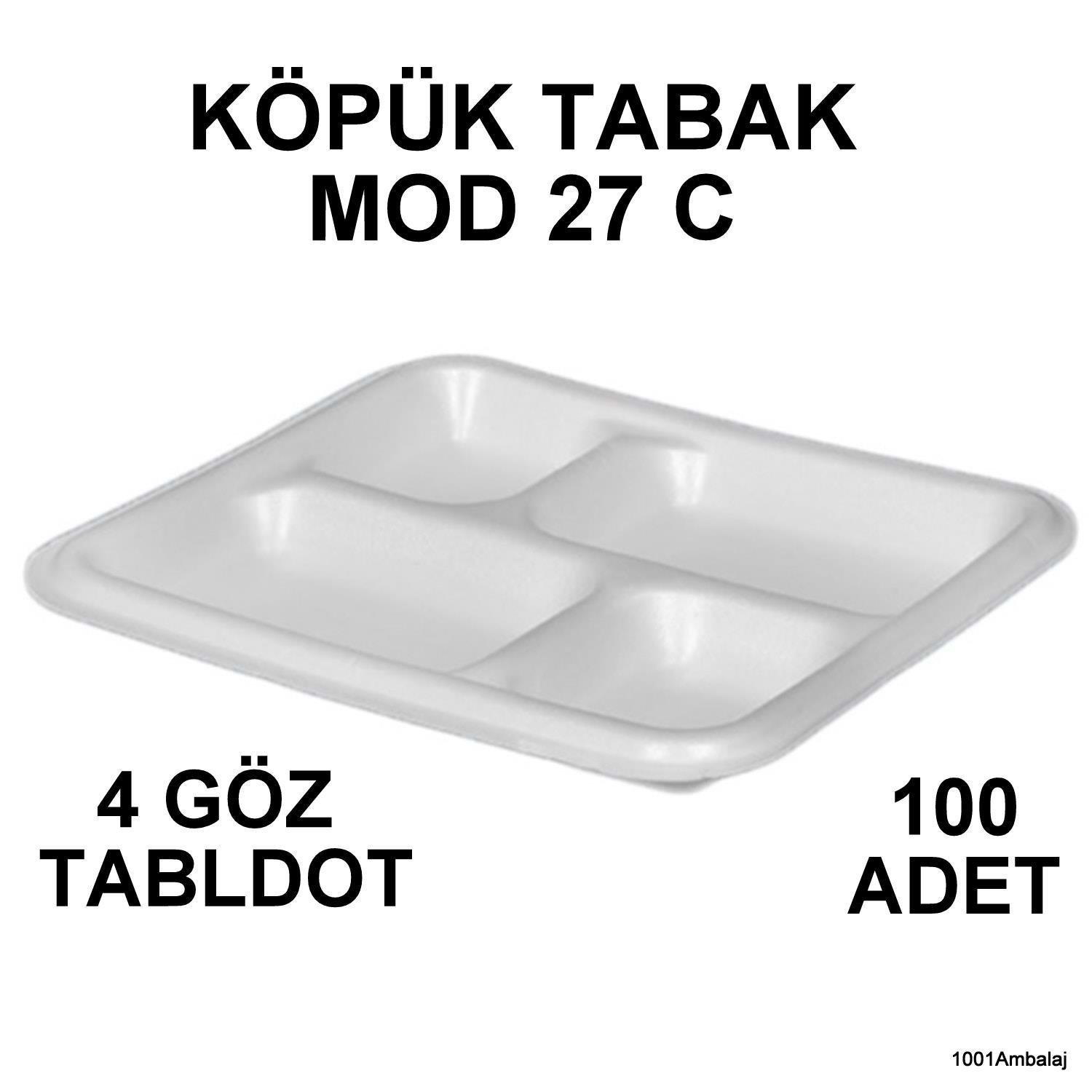 Köpük Tabak Mod 27 C 4 Göz Tabldot 100 Adet