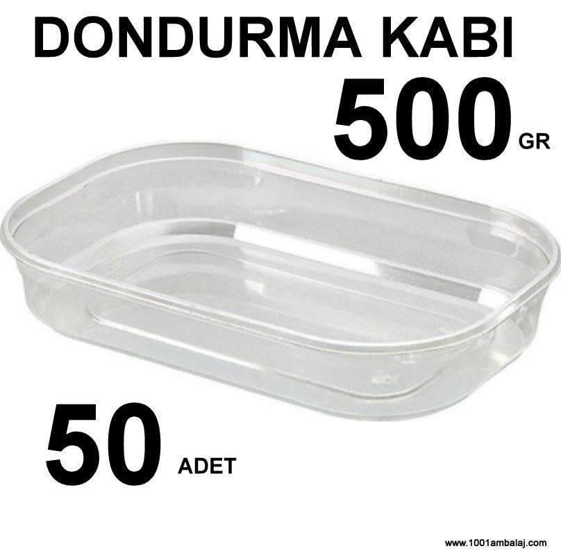 Dondurma kabı kapaklı 500 Gram 20,4X13,1X3,6 Cm 50 Adet
