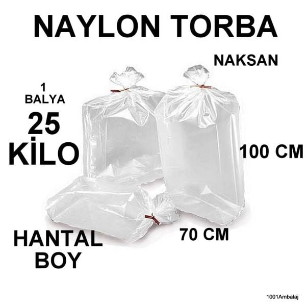 Naylon Torba 70X100 Cm Bakkaliye Torbası 25 Kilo 1 Balya Naksan