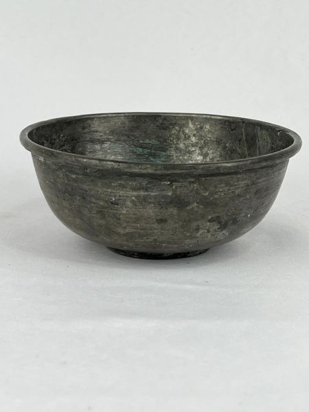 Antika Bakır Tas Ölçü Çap 13 Cm H 5,5 Cm