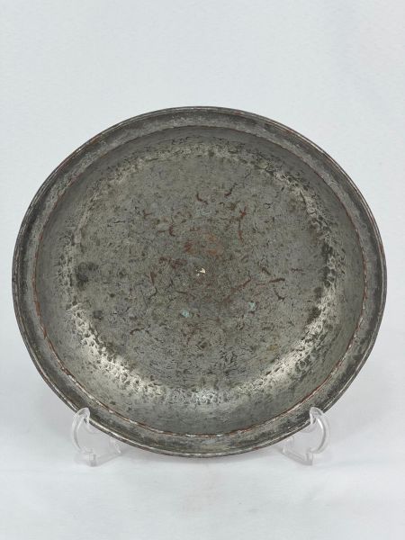 Antika Bakır Tas Ölçü Çap 22 Cm H 4 Cm