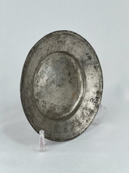 Antika Bakır Tabak Ölçü Çap 18 Cm H 2 Cm