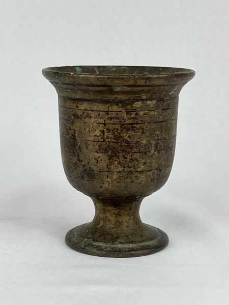 Antika Bakır Havan Ölçü Çap 10,5 Cm H 12,5 Cm
