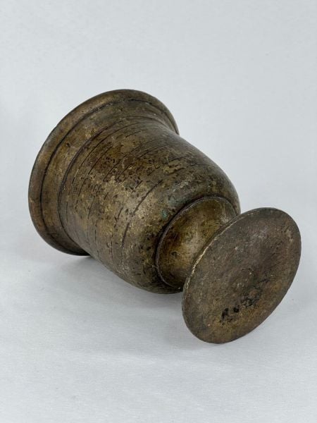 Antika Bakır Havan Ölçü Çap 10,5 Cm H 12,5 Cm