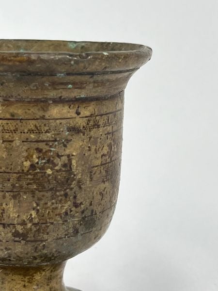 Antika Bakır Havan Ölçü Çap 10,5 Cm H 12,5 Cm