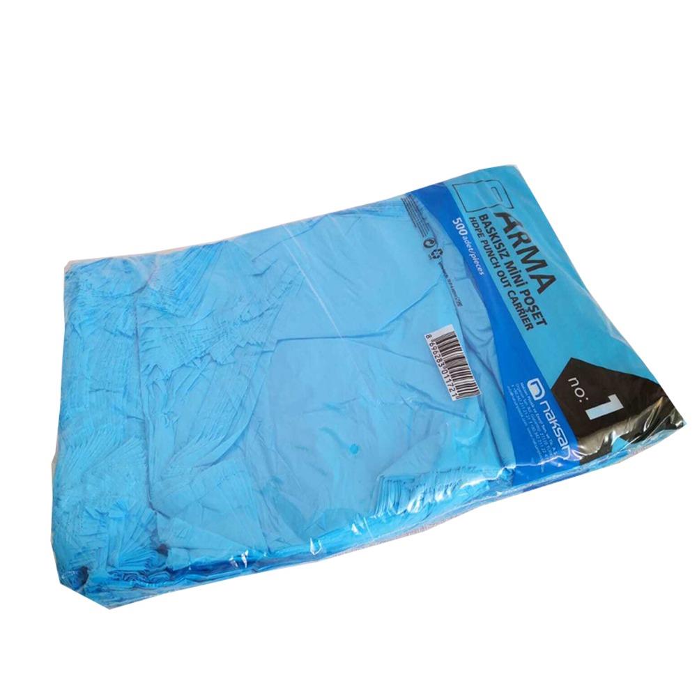 Blok Poşet 22X33 Cm Mavi Renk No:1 500 Adet Naksan